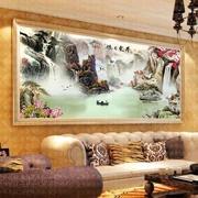 KS精准印花十字绣最新款客厅大幅风景山水画旭日东升中国风系列