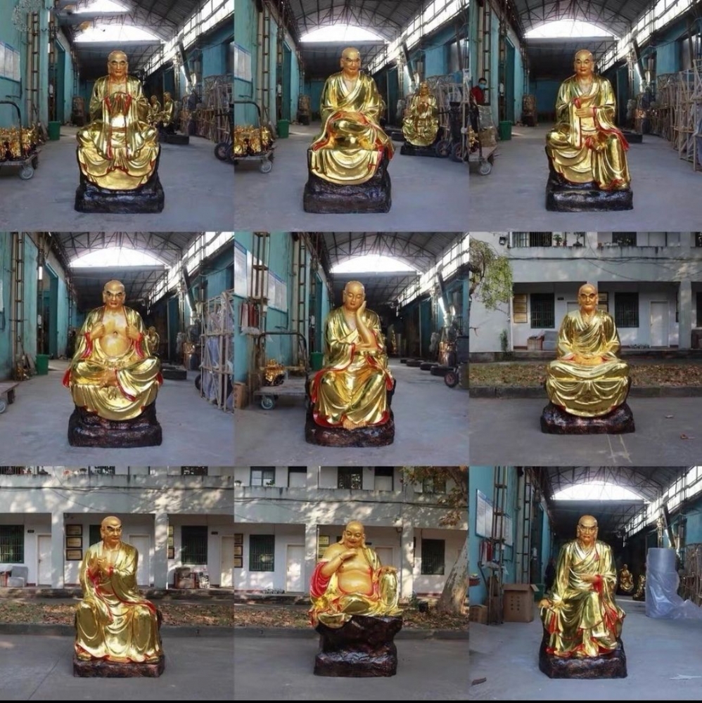 十八罗湖（1米多高大佛像）